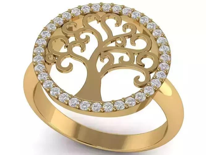 Family Tree of Life Ring  3D print model