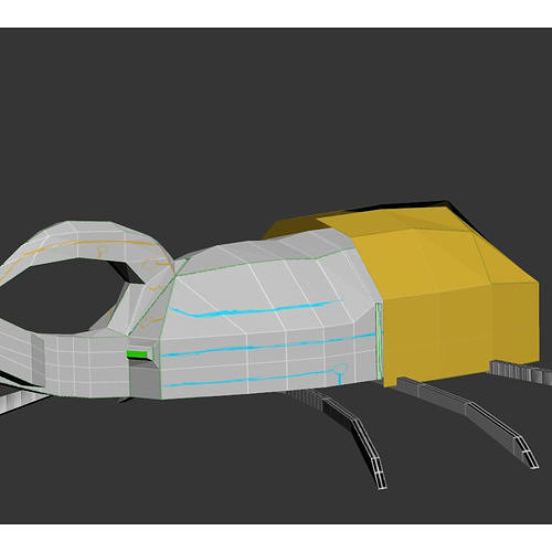Fantasy Beetle Low-poly 3D model