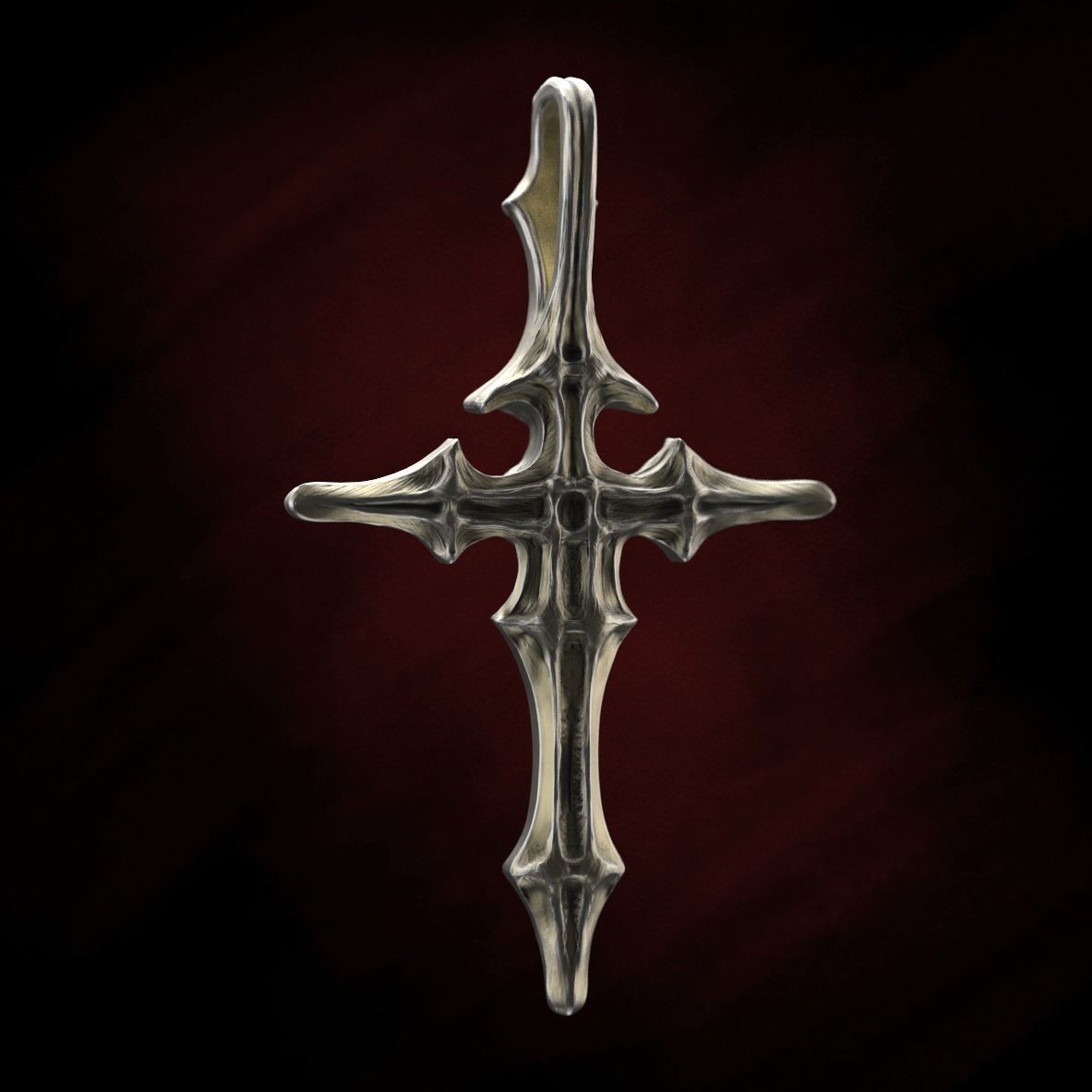 Skull cross 40 mm 3D print model_2