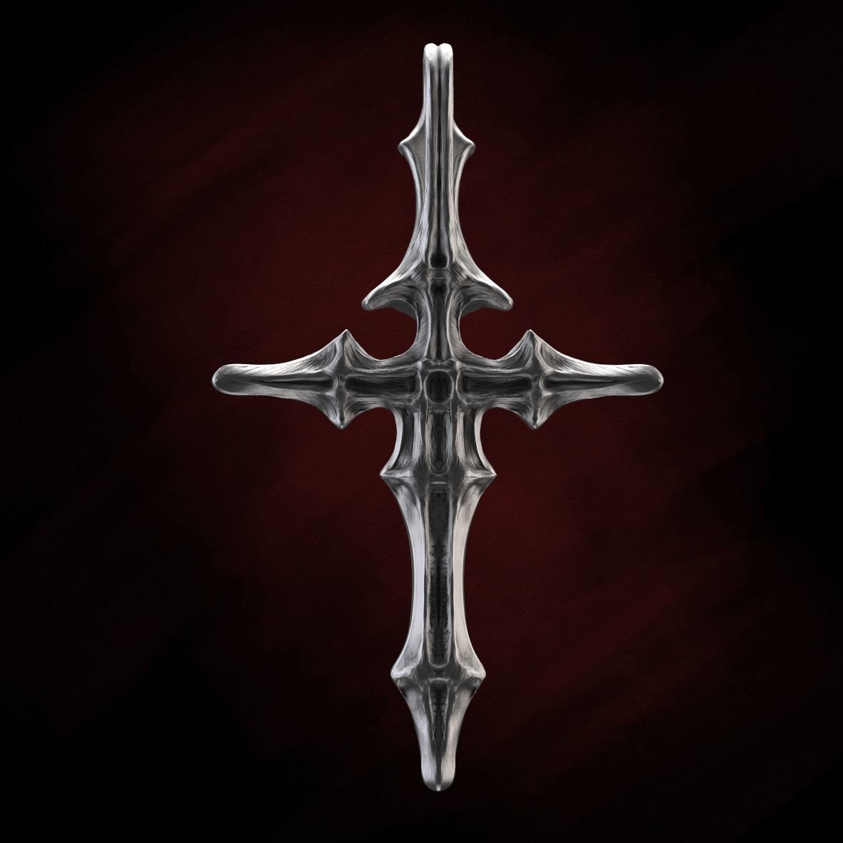 Skull cross 40 mm 3D print model_6