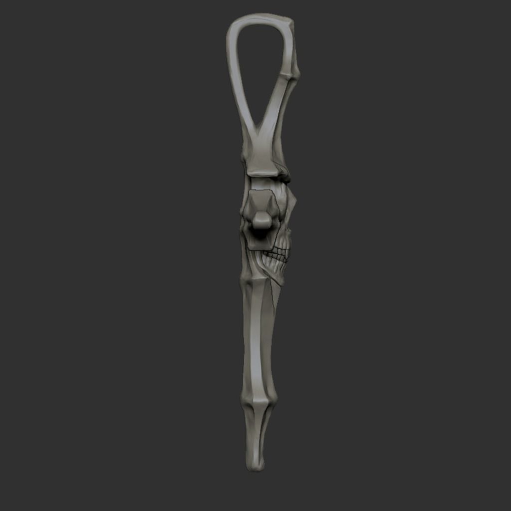 Skull cross 40 mm 3D print model_24