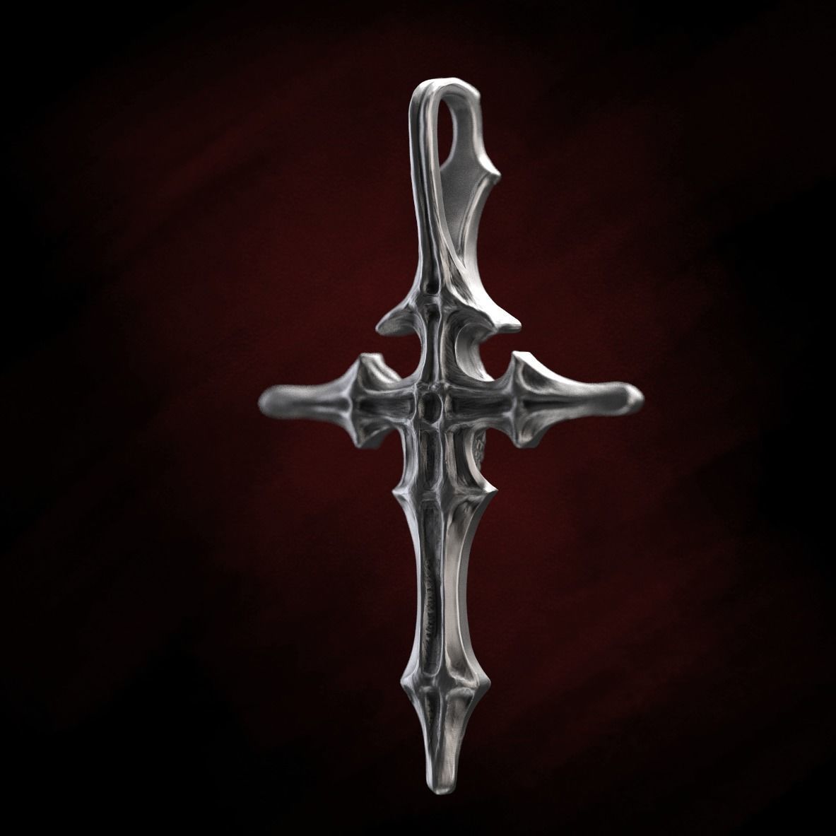 Skull cross 40 mm 3D print model_12