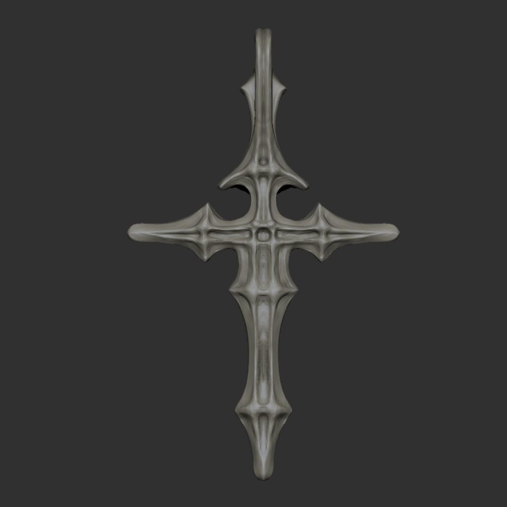 Skull cross 40 mm 3D print model_23