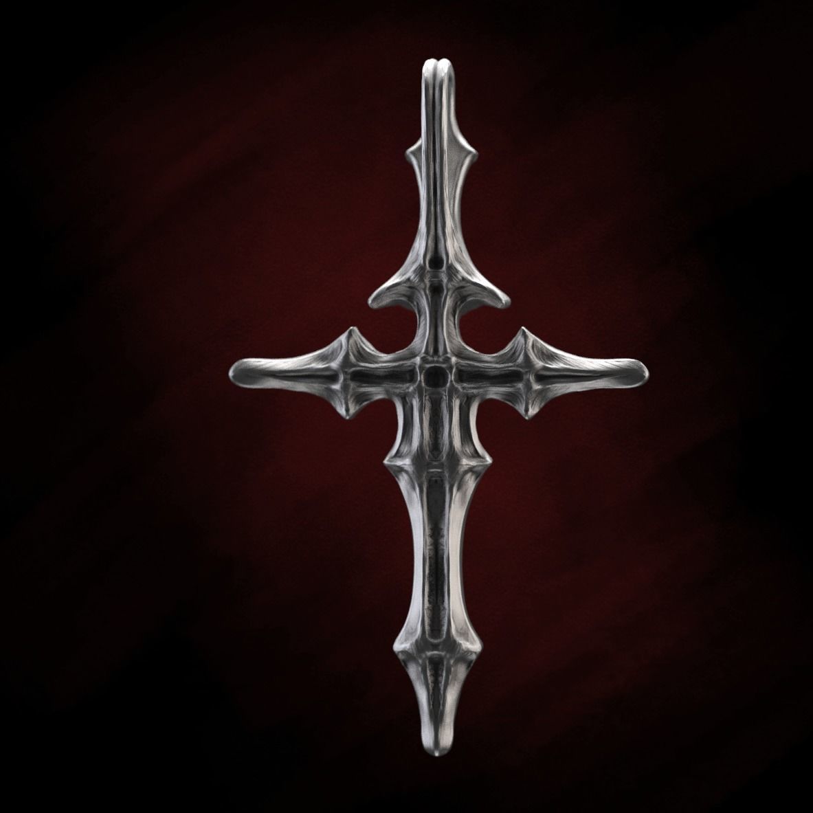 Skull cross 40 mm 3D print model_13