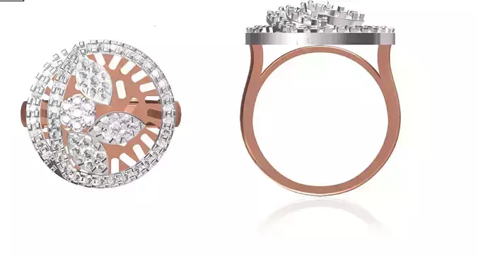 Women Wedding Engagement Ring STL FBX JCD Details