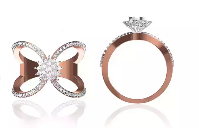 Women Wedding Engagement Ring STL FBX JCD Details