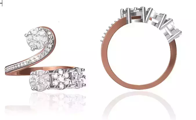 Women Wedding Engagement Ring STL FBX JCD Details