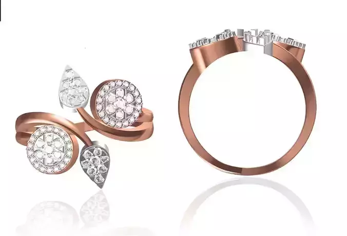 Women Wedding Engagement Ring STL FBX JCD Details