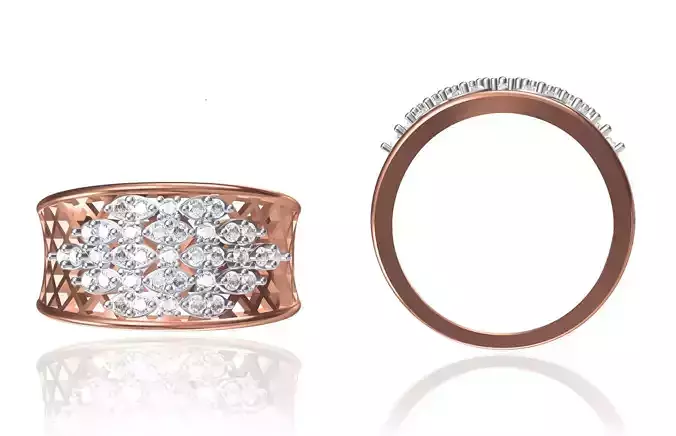 Women Wedding Engagement Ring STL FBX JCD Details