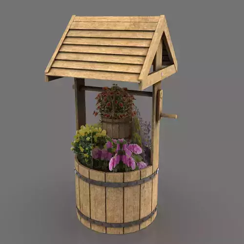 Decorative Wooden Wishing Well