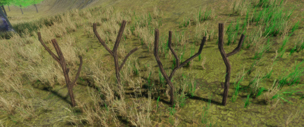 Branches Low Poly Low-poly 3D model_1