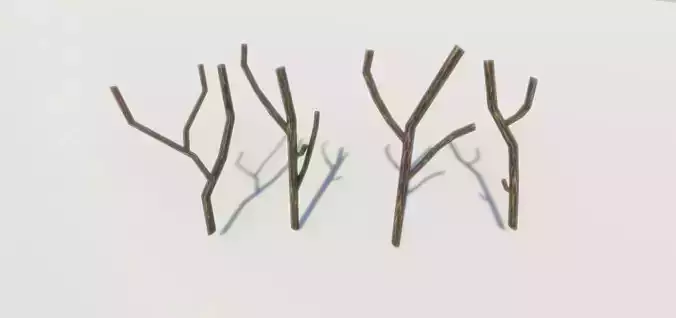 Branches Low Poly Low-poly 3D model