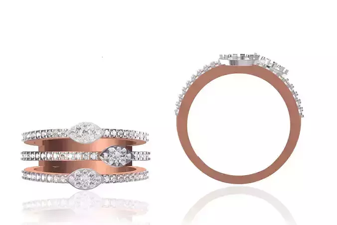 Women Wedding Engagement Ring STL FBX JCD Details