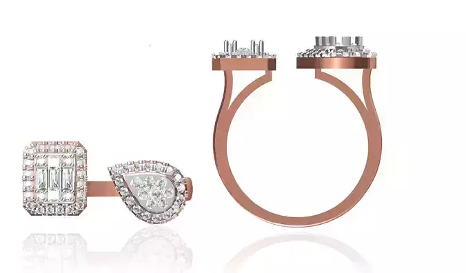 Women Wedding Engagement Ring STL FBX JCD Details