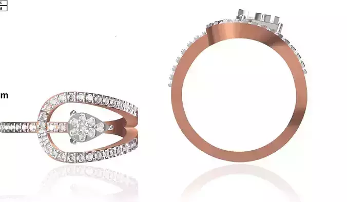 Women Wedding Engagement Ring STL FBX JCD Details