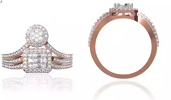 Women Wedding Engagement Ring STL FBX JCD Details