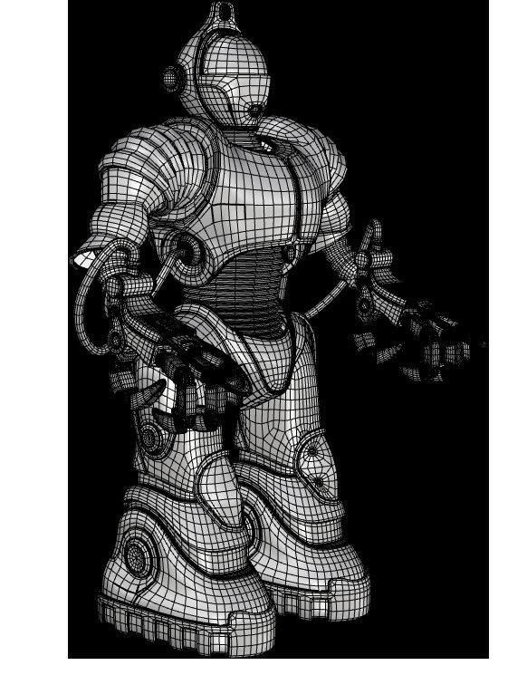 Collection of 7 toy robots 3D model_14