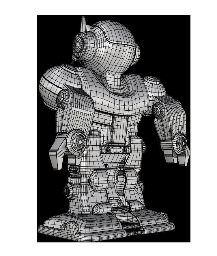 Collection of 7 toy robots 3D model_28