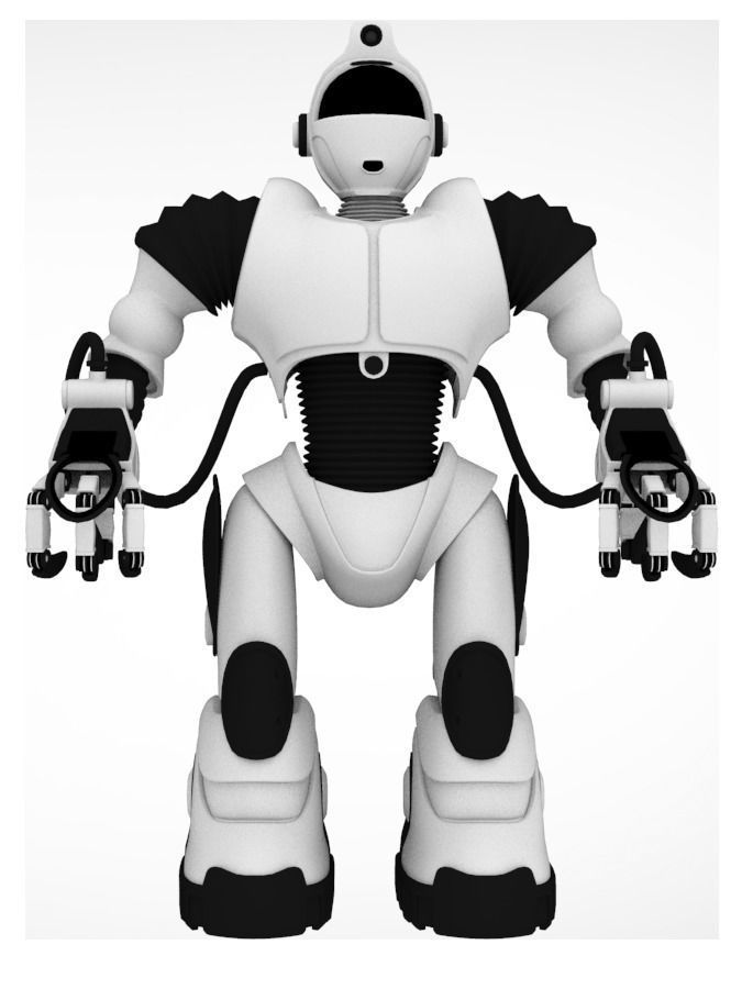 Collection of 7 toy robots 3D model_10