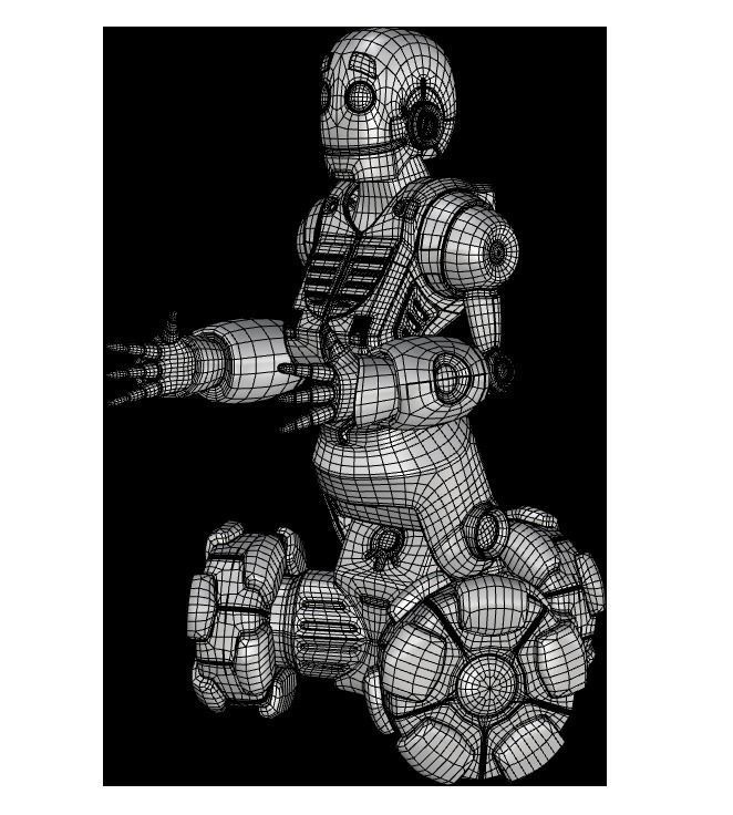 Collection of 7 toy robots 3D model_19