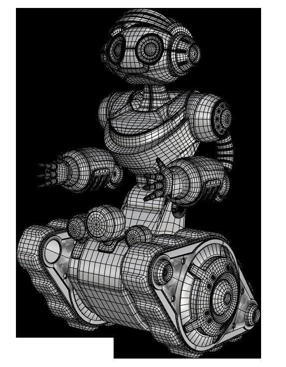 Collection of 7 toy robots 3D model_22