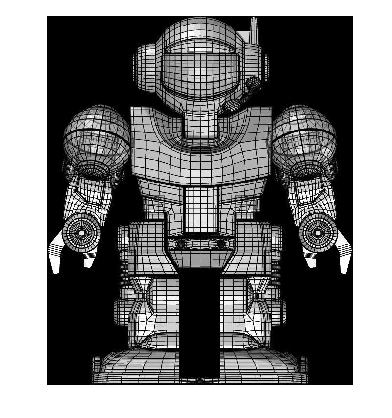 Collection of 7 toy robots 3D model_30