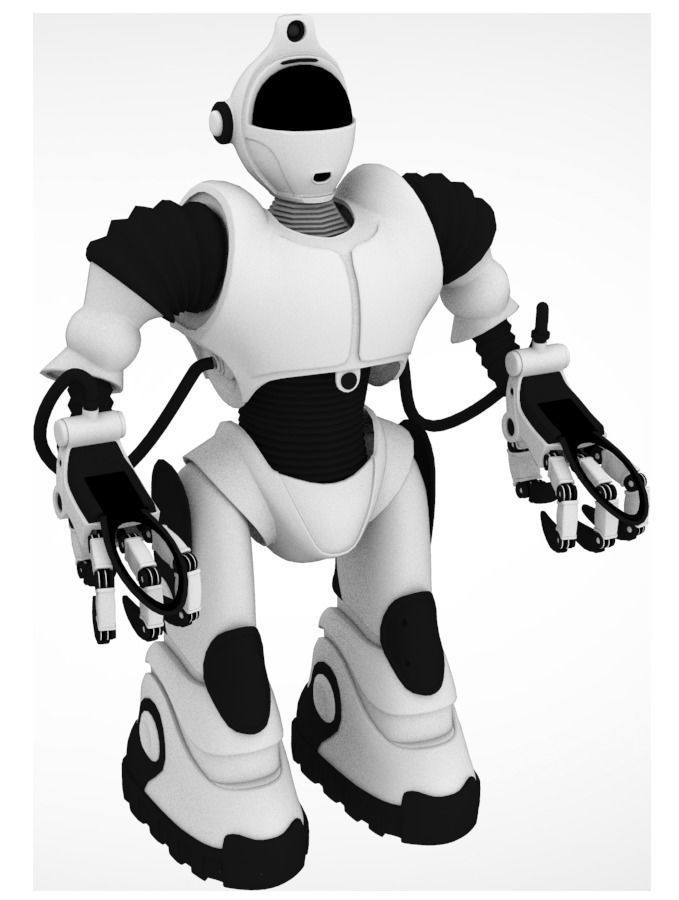 Collection of 7 toy robots 3D model_11