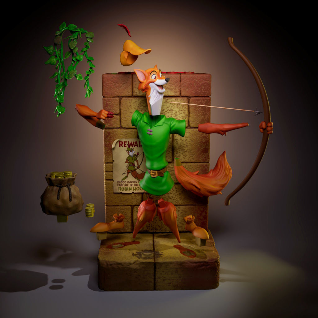 Robin Hood -Disney Classic 3D print model_7