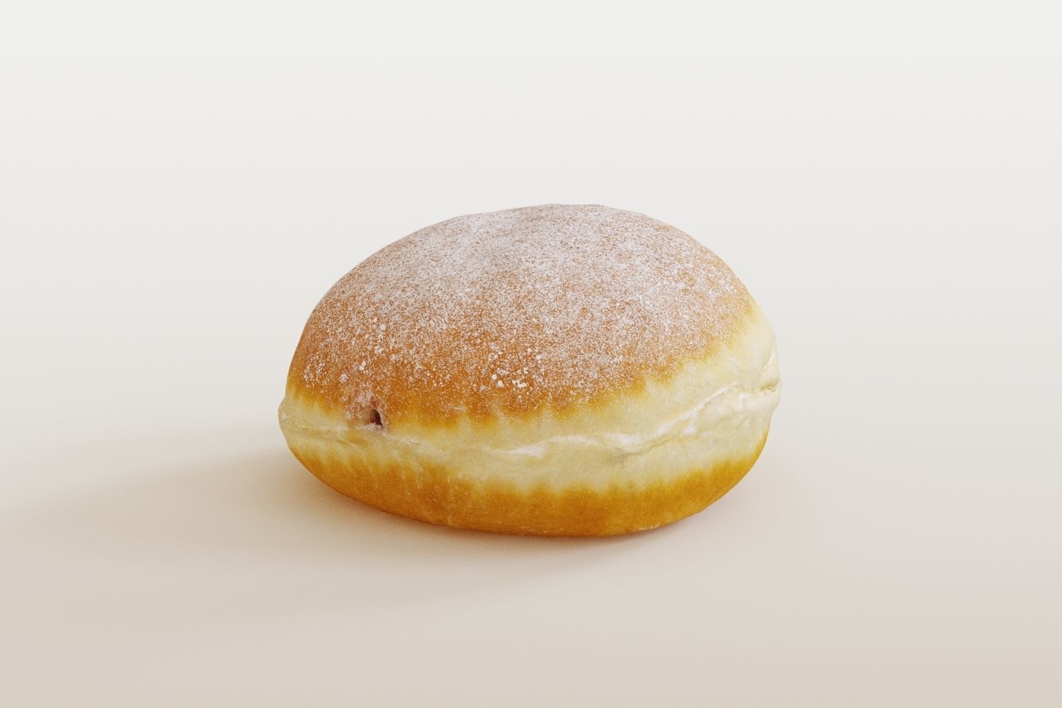 Simple donut with sugar powder 3D model_1