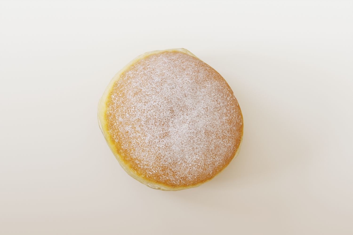 Simple donut with sugar powder 3D model_4