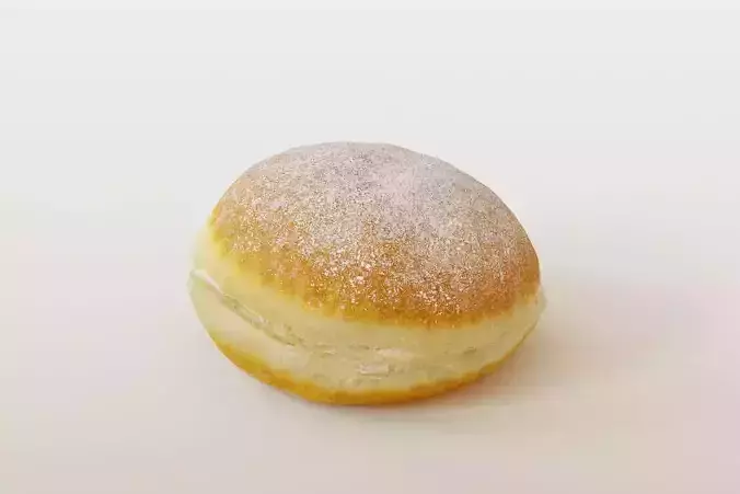 Simple donut with sugar powder