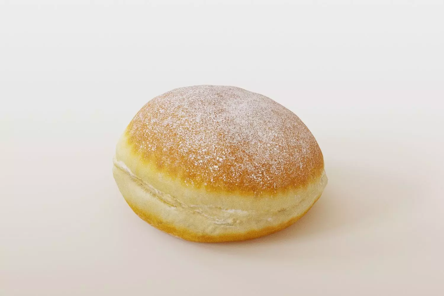 Simple donut with sugar powder 3D model_0