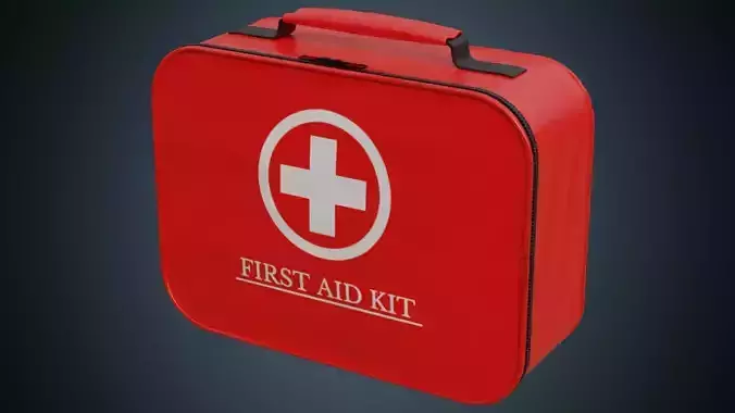 First Aid Kit 1A Low-poly 3D model