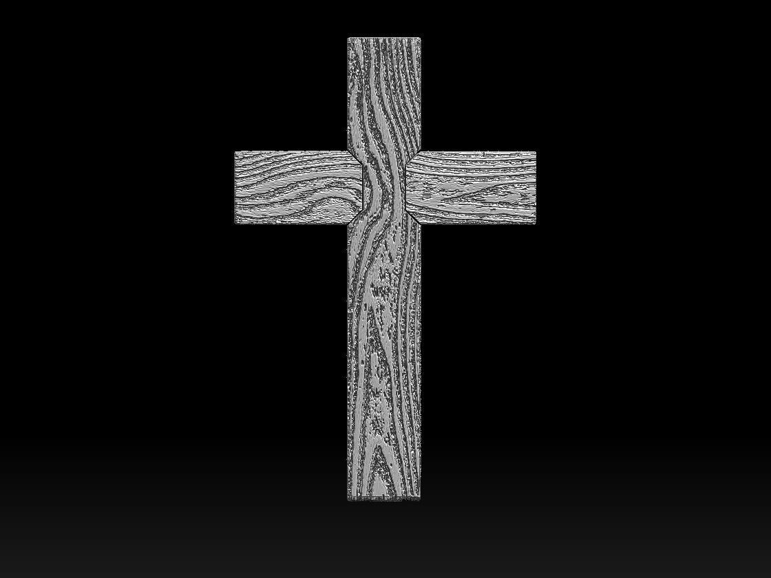 cross wood  3D print model_10