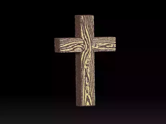 cross wood  3D print model