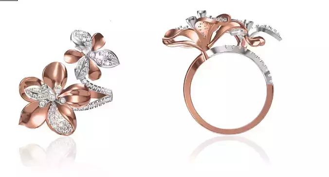 Women Wedding Engagement Ring STL FBX JCD Details