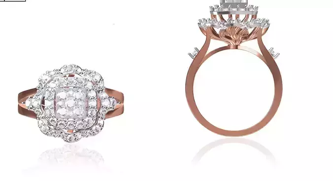 Women Wedding Engagement Ring STL FBX JCD Details