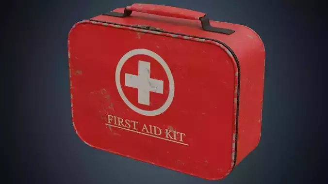 First Aid Kit 1B Low-poly 3D model