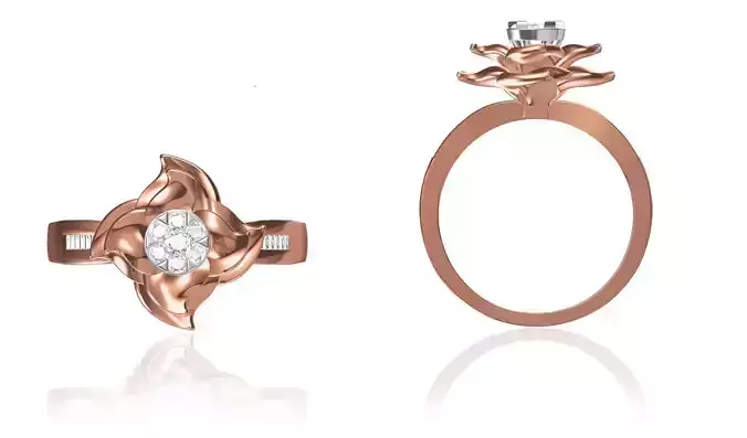 Women Wedding Engagement Ring STL FBX JCD Details