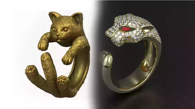 Animal Ring 3D Model Collection