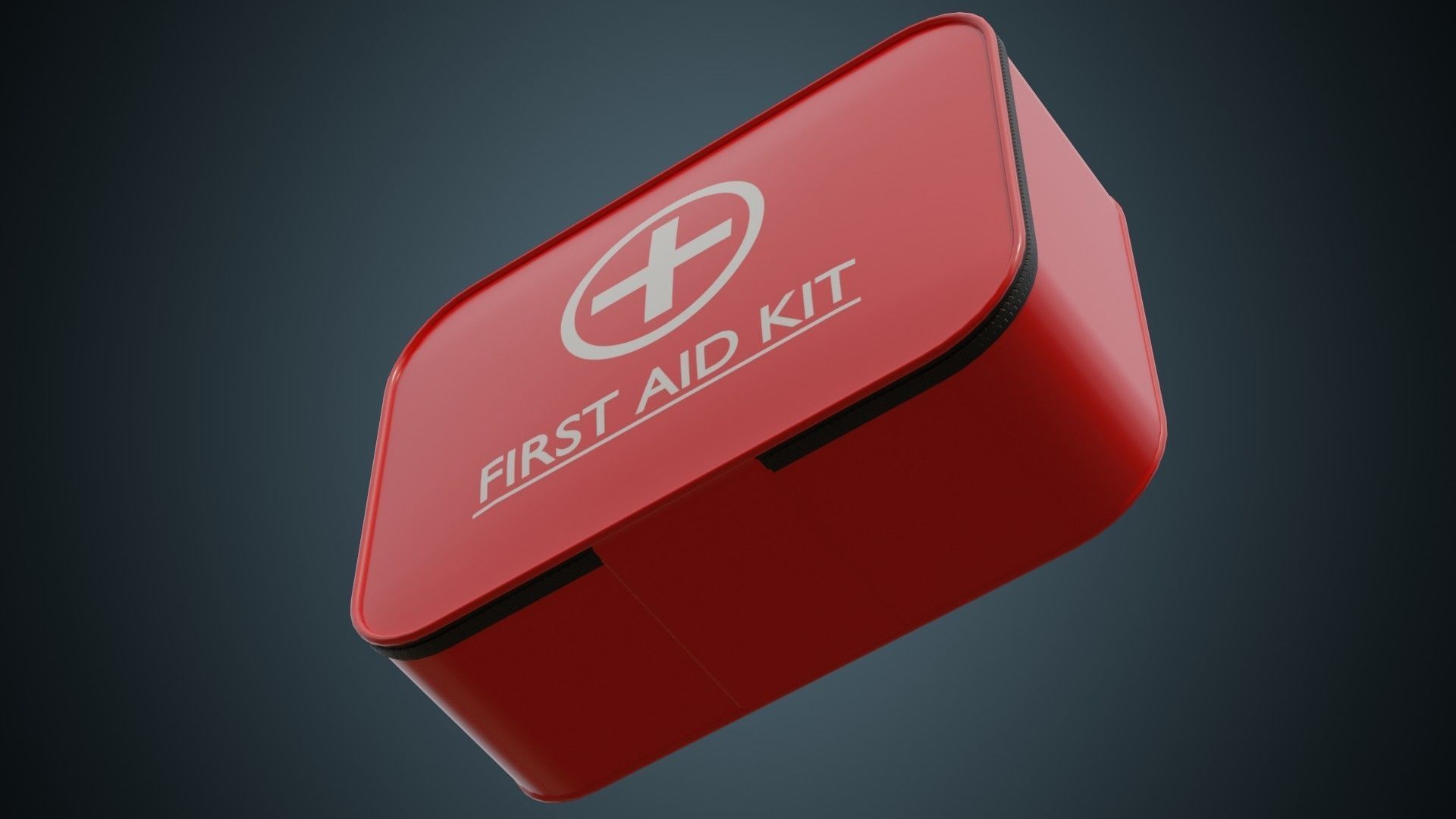 First Aid Kit 1 Basic Low-poly 3D model_4
