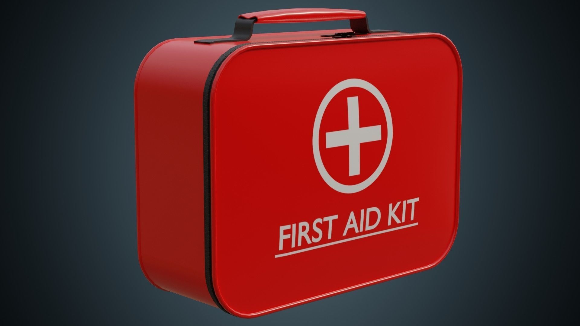 First Aid Kit 1 Basic Low-poly 3D model_1