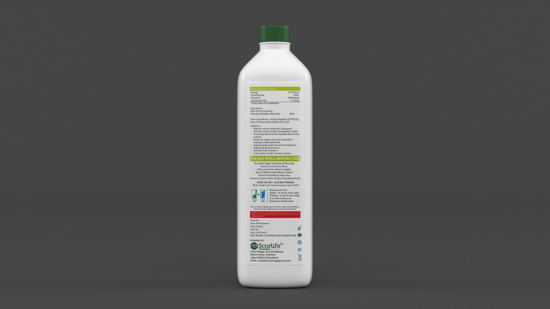 Juice Bottle 3D model_5