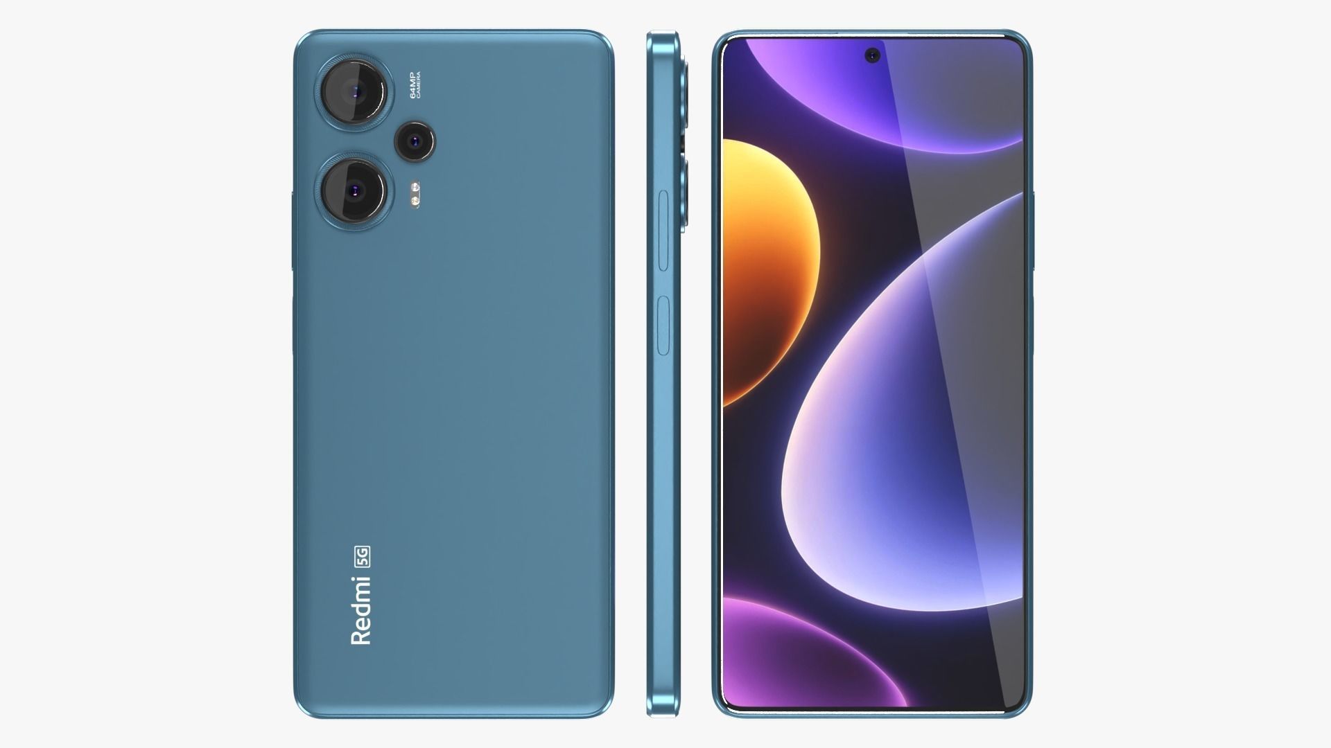 Xiaomi Redmi Note 12 Turbo Blue 3D model_1