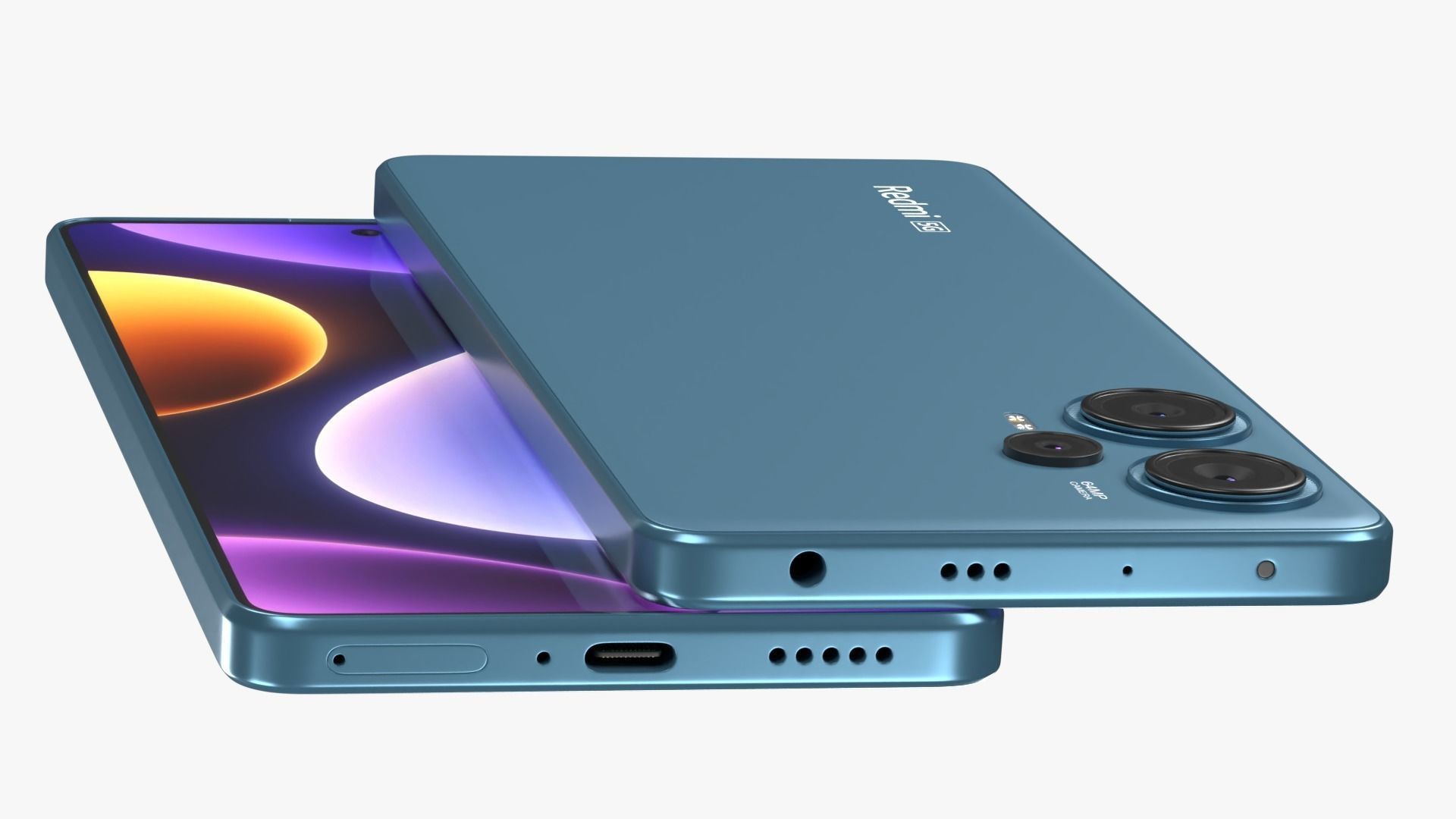 Xiaomi Redmi Note 12 Turbo Blue 3D model_5