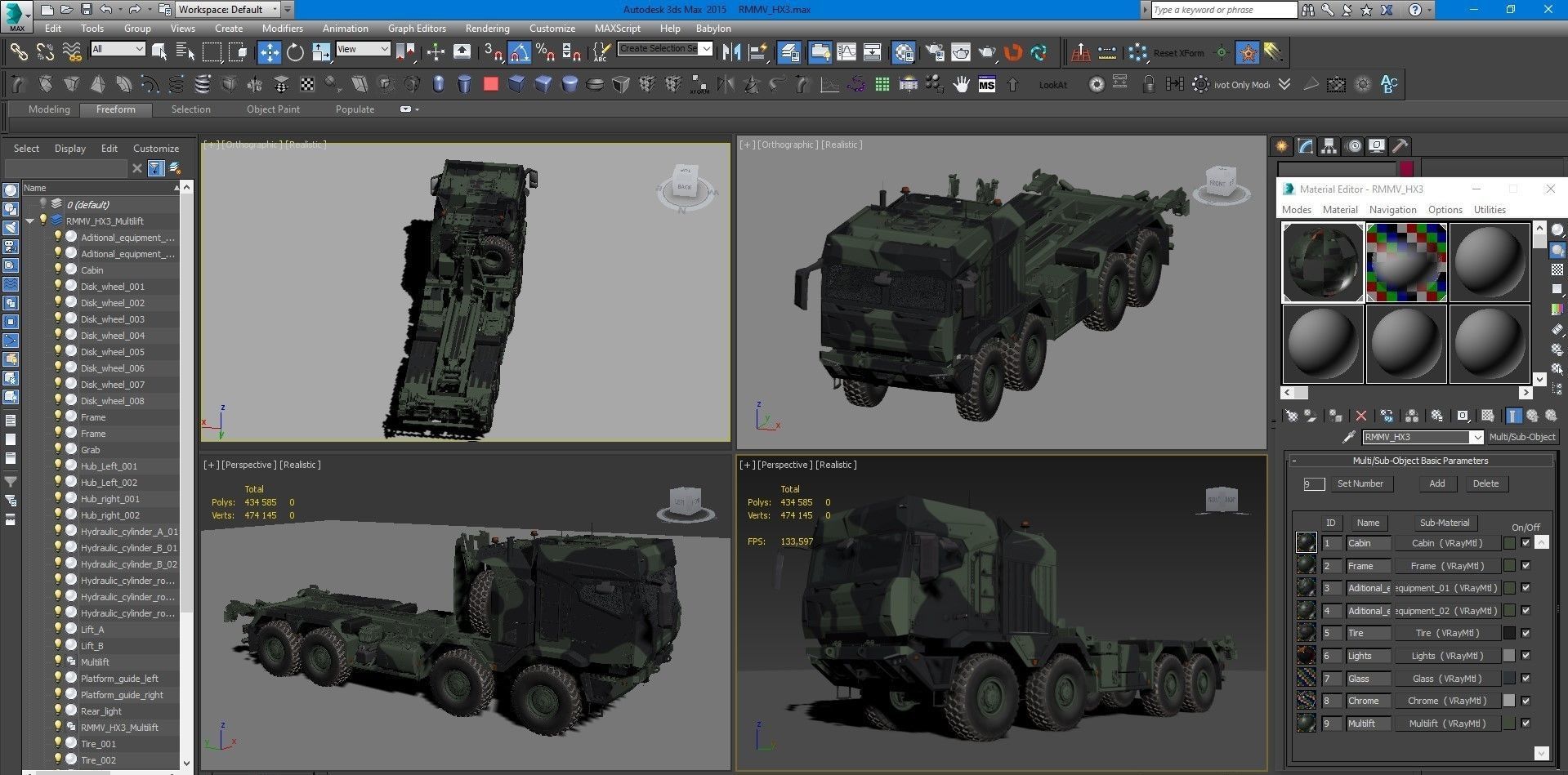 RMMV HX3 tactical military truck 8x8 3D model_26