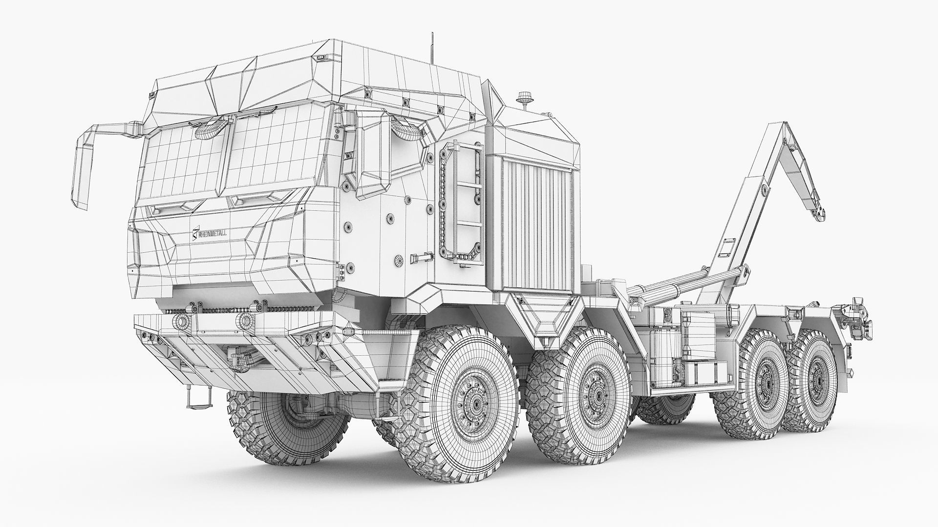 RMMV HX3 tactical military truck 8x8 3D model_16