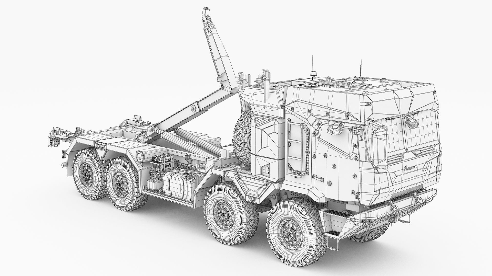 RMMV HX3 tactical military truck 8x8 3D model_23