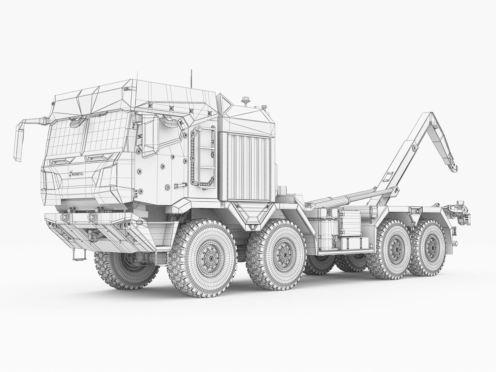 RMMV HX3 tactical military truck 8x8 3D model_22