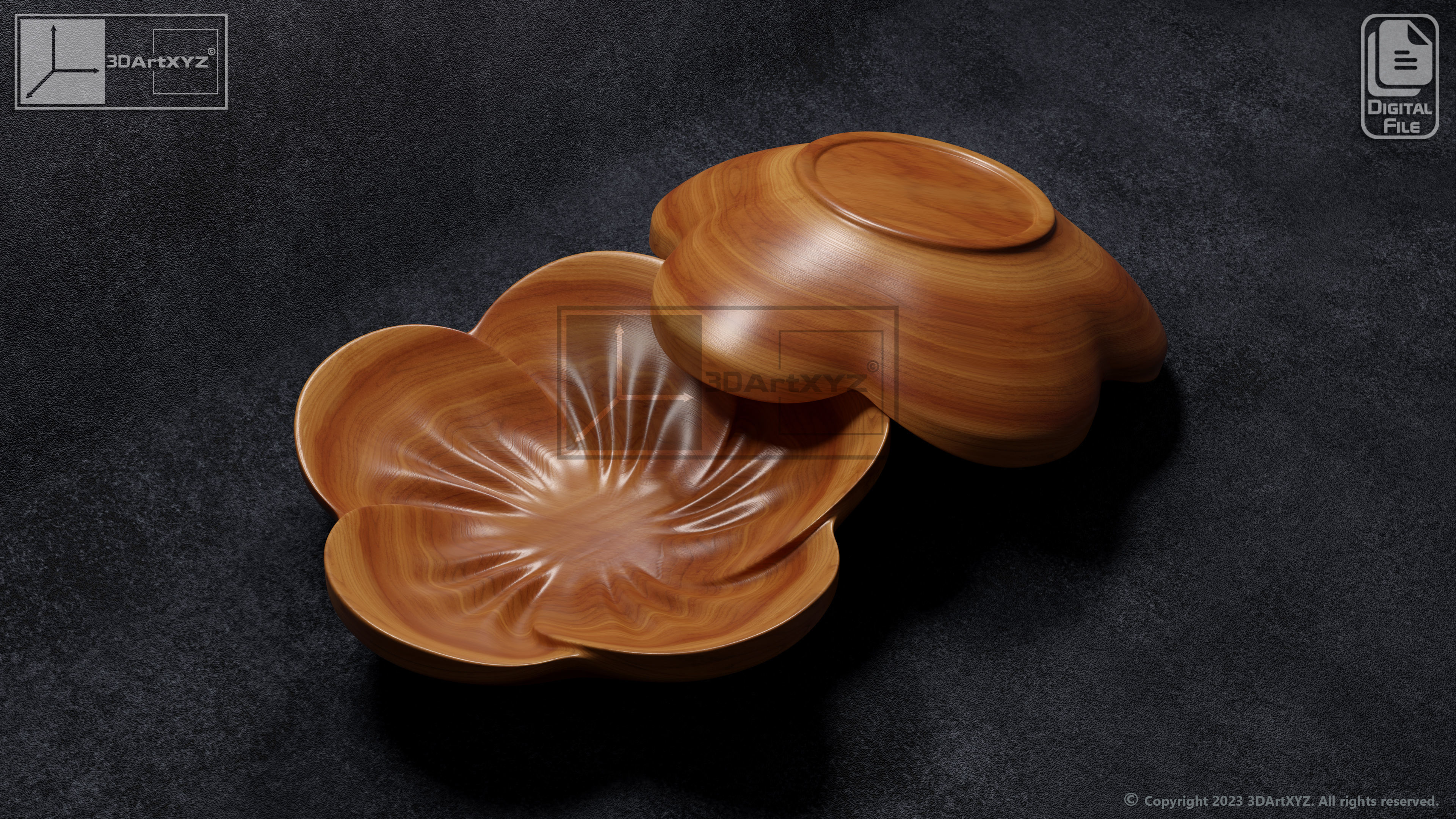 Bowls Pack 4 - CNC Files for Wood 3D model_1